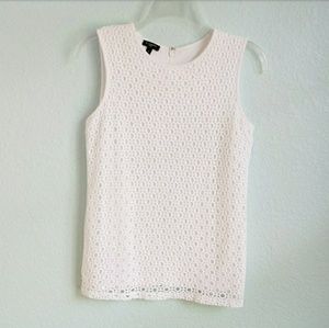 TALBOTS | Lace Overlay Shell Sleeveless To…